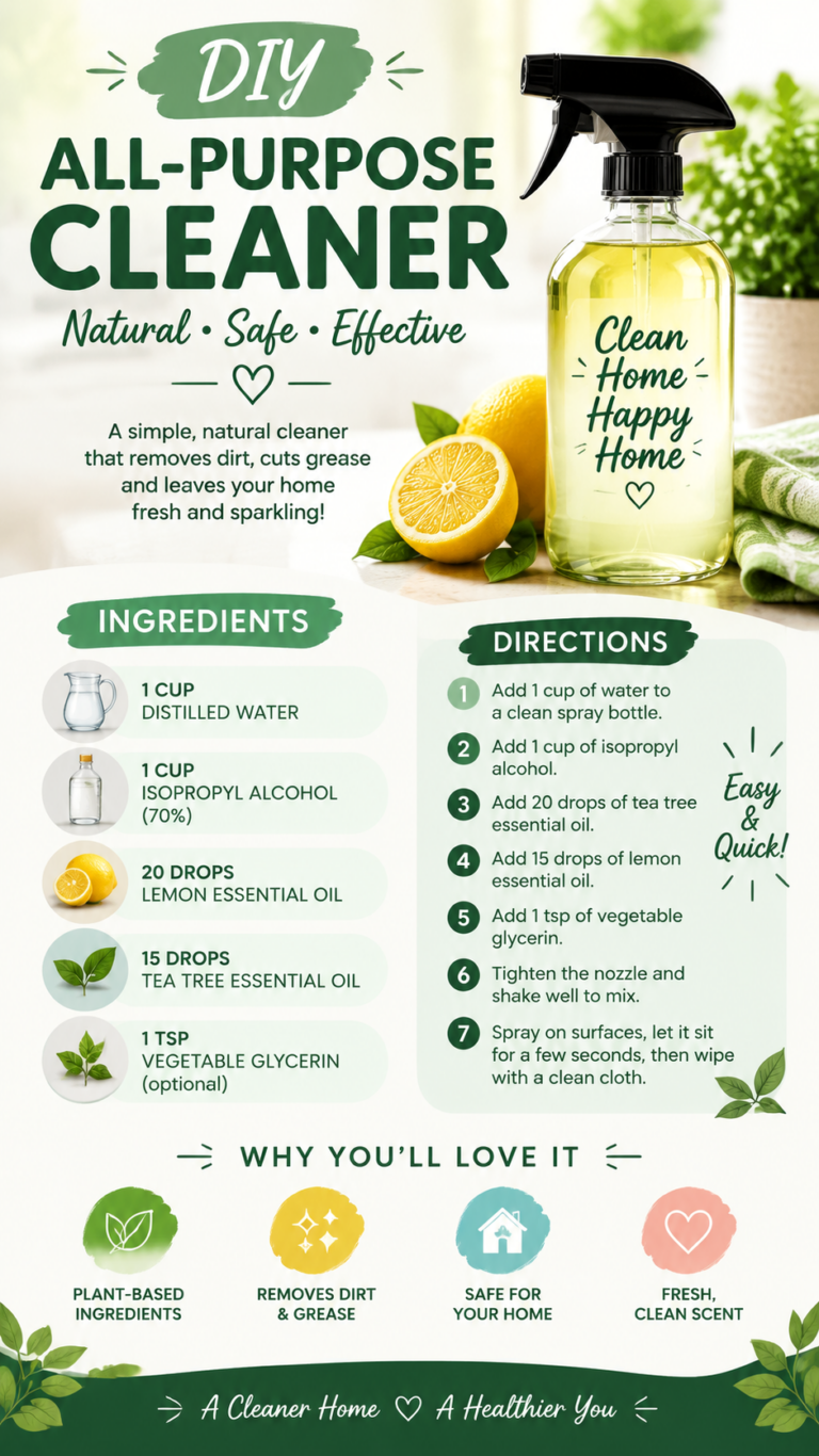 DIY Multi-Purpose Disinfectant Spray Easy Homemade Cleaning Recipe for a Fresh Home