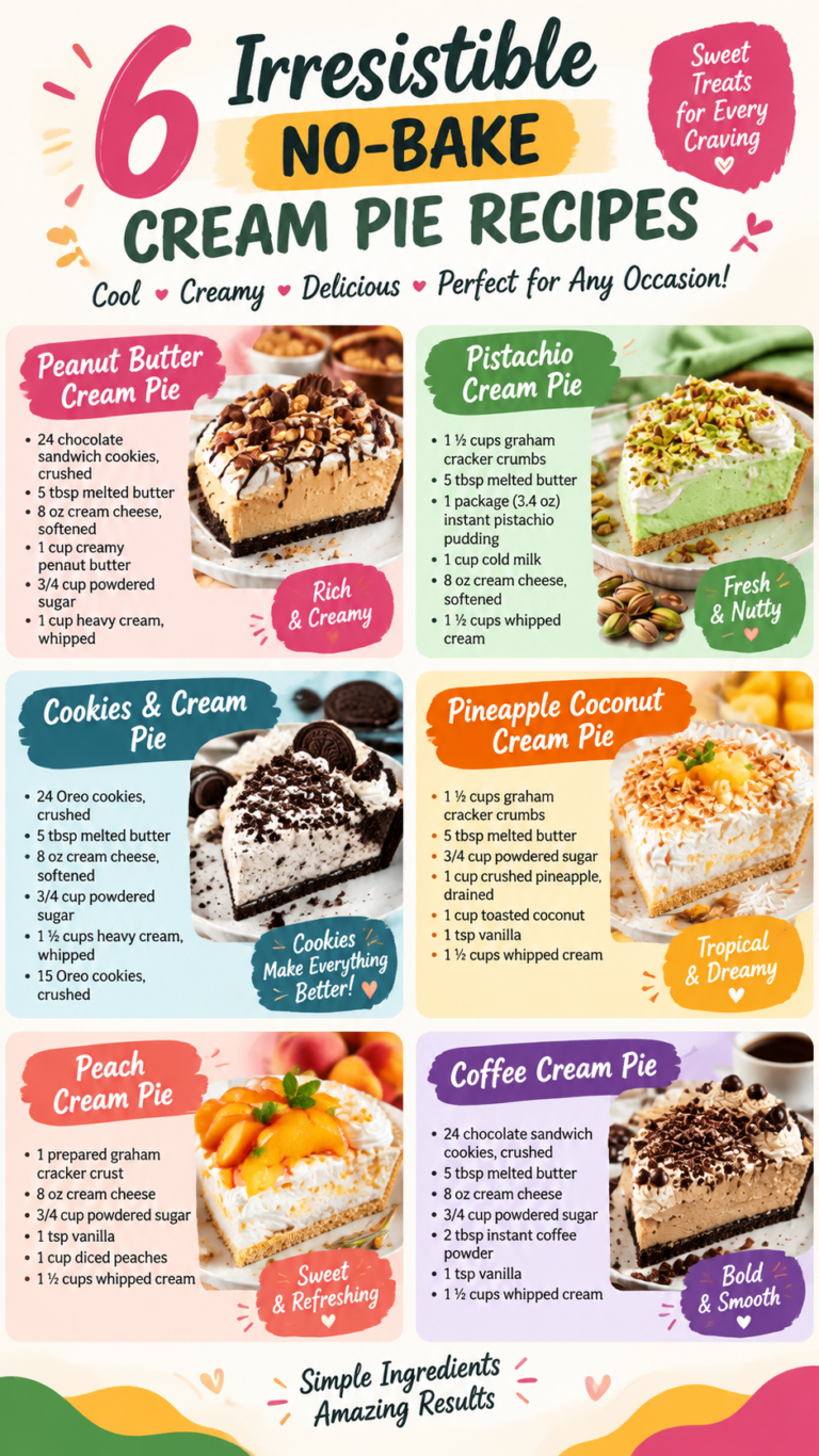 6 Irresistible No-Bake Cream Pie Recipes for Easy Desserts