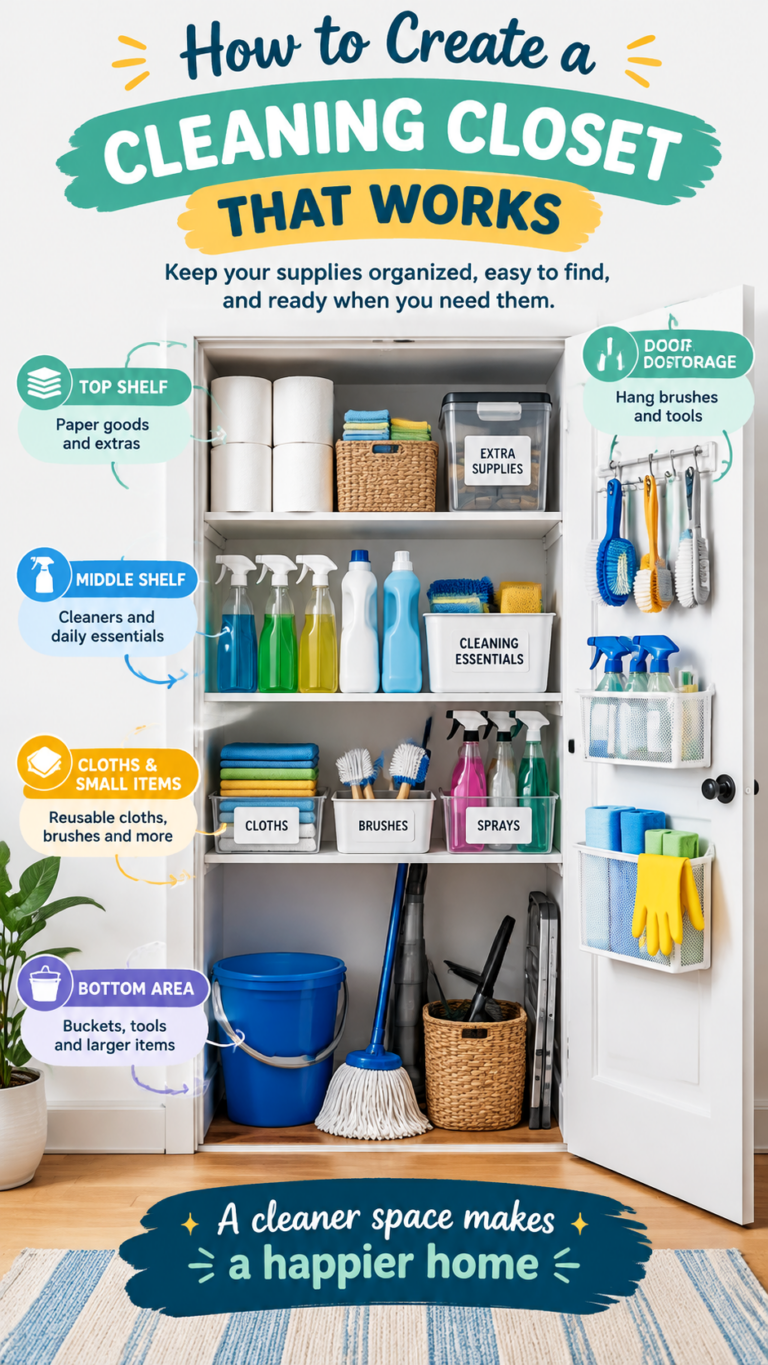 How to Create a Cleaning Closet That Keeps Supplies Organized and Easy to Find