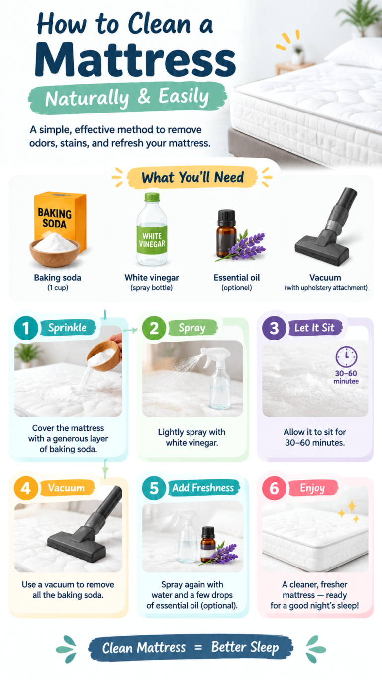 How to Clean a Dirty Mattress Naturally Easy Baking Soda and Vinegar Trick