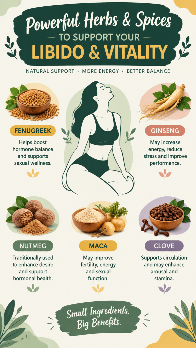5 Herbs and Spices to Boost Libido Naturally Fenugreek, Ginseng, Maca  More