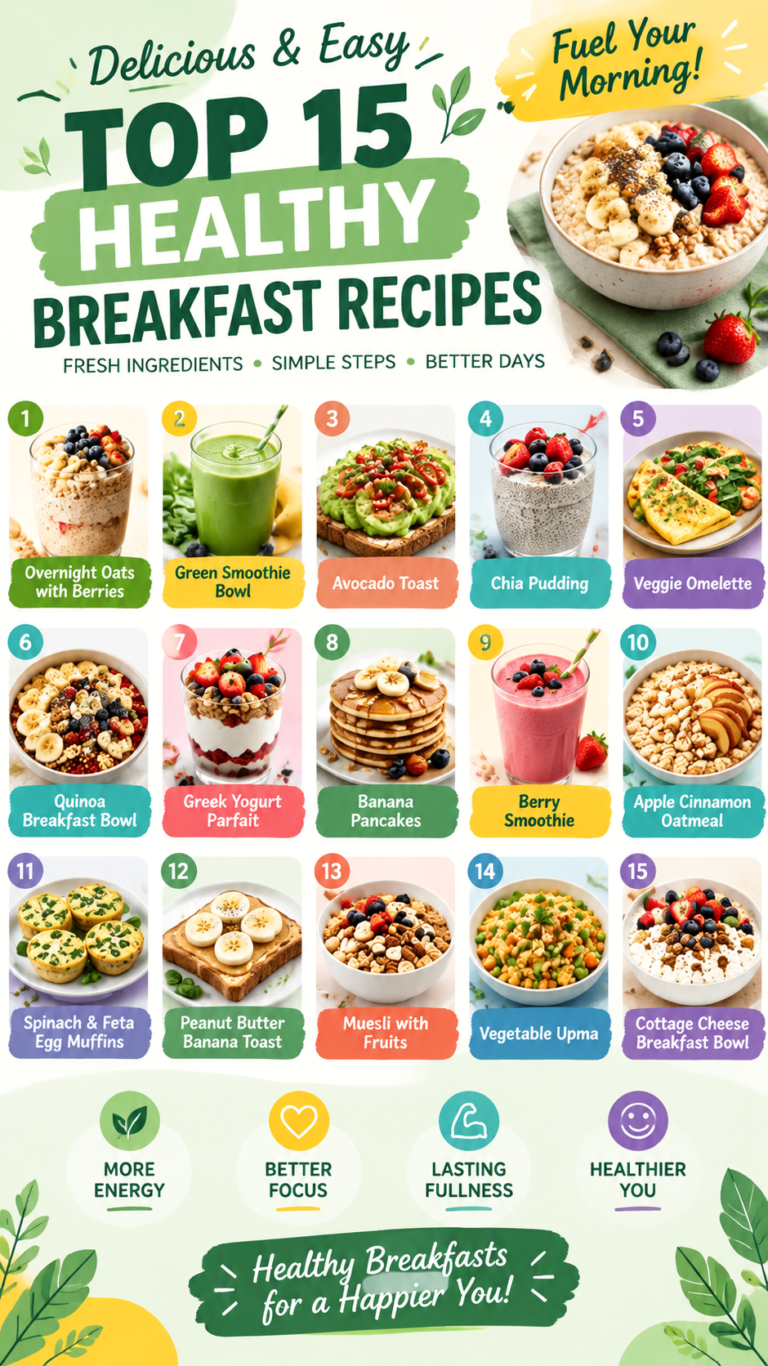 20 Healthy Breakfast Recipes for Busy Mornings Easy Nutritious Meal Ideas