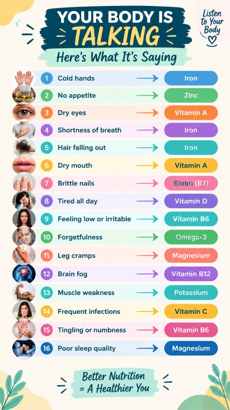 16 Body Signs That Reveal Possible Vitamin Deficiencies You Should Know