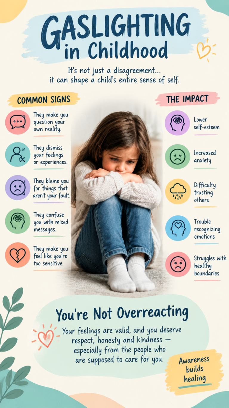 Childhood Gaslighting 10 Hidden Effects on Self-Esteem and Emotional Healing