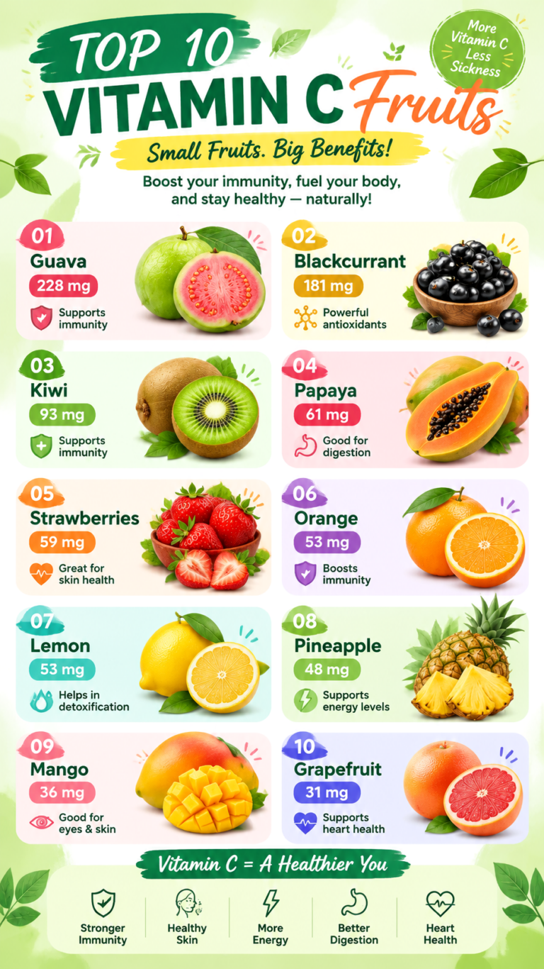 Top 10 Vitamin C Fruits to Boost Immunity and Improve Health Naturally