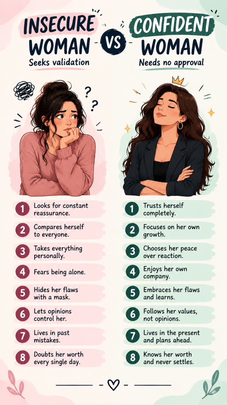 Insecure vs Confident Woman 8 Powerful Mindset Shifts to Build Self-Worth