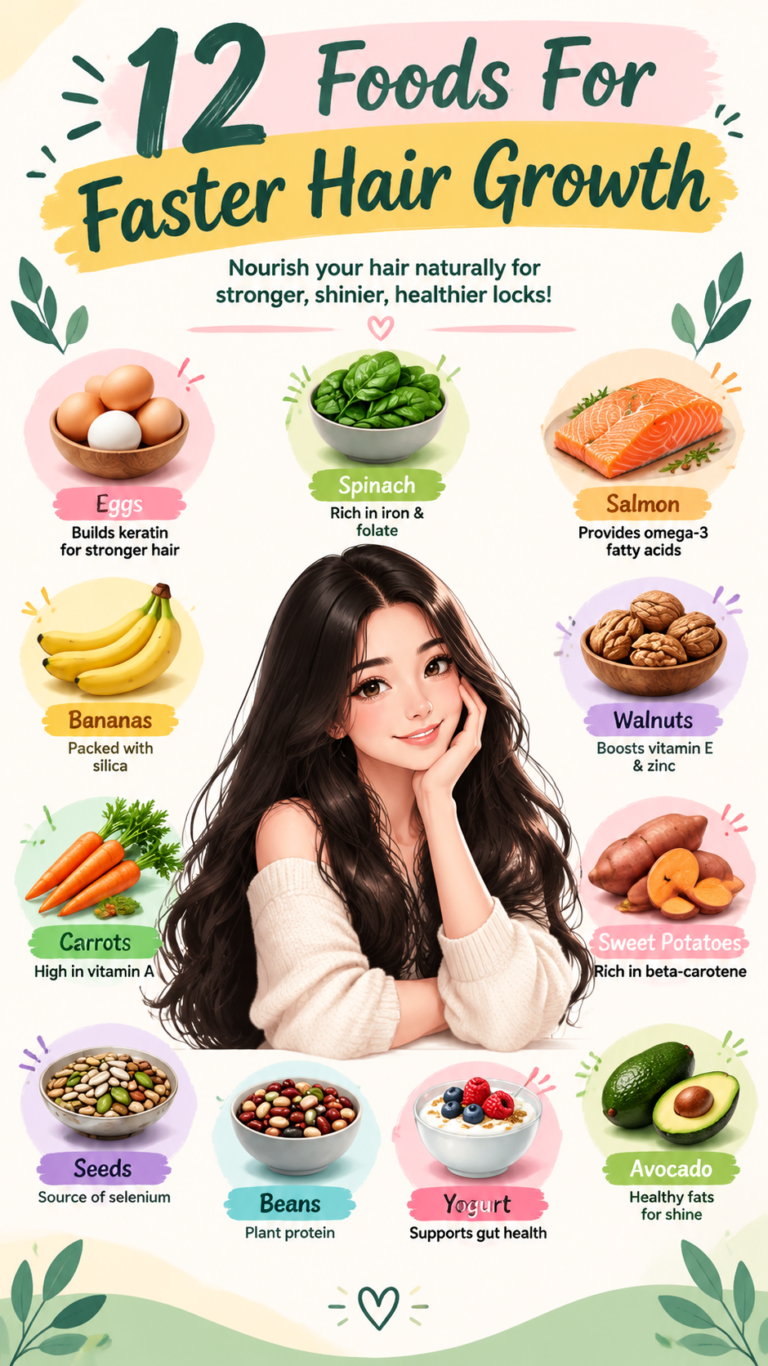 12 Best Foods for Faster Hair Growth Nourish Your Hair Naturally for Shine  Strength