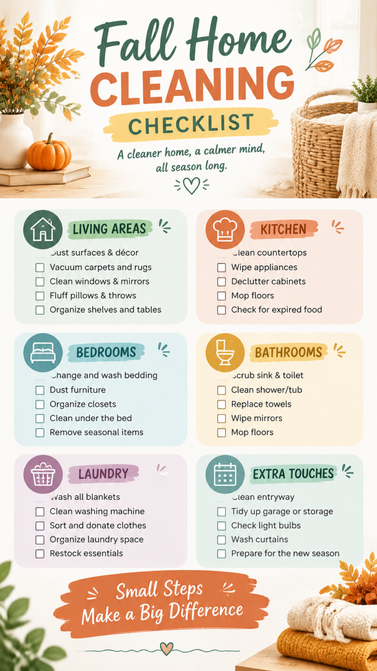 Ultimate Fall Cleaning Checklist Room-by-Room Guide for a Cozy Home