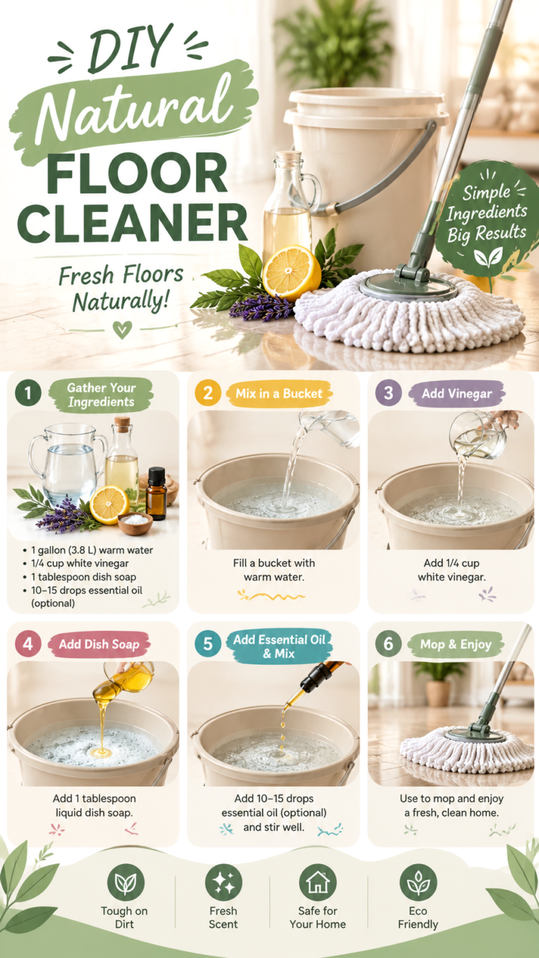 Easy Homemade Mop Mix Recipe for Clean Floors Without Harsh Chemicals