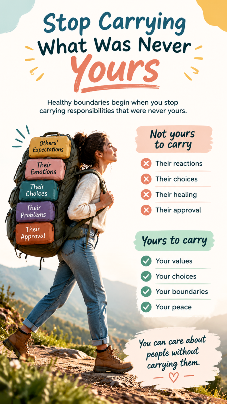 Stop Carrying What Was Never Yours Healthy Boundaries, Inner Peace  Self-Care