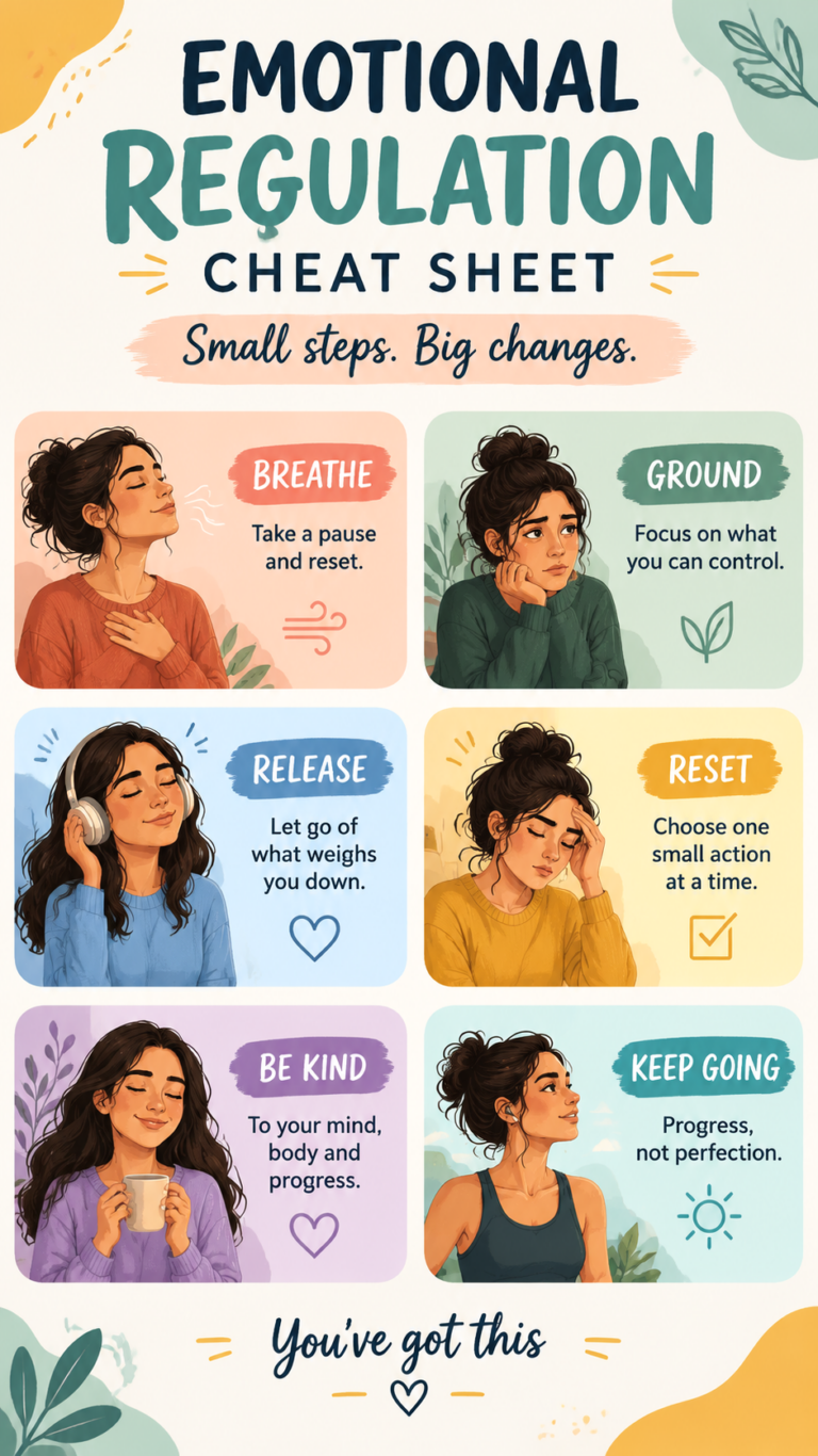 Emotional Regulation Cheat Sheet Coping Skills for Anger, Anxiety, and Overwhelm