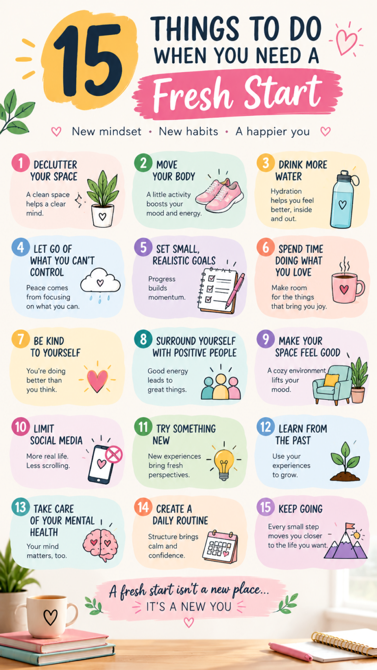 15 Things to Do When You Need a Fresh Start Simple Habits for a New Beginning