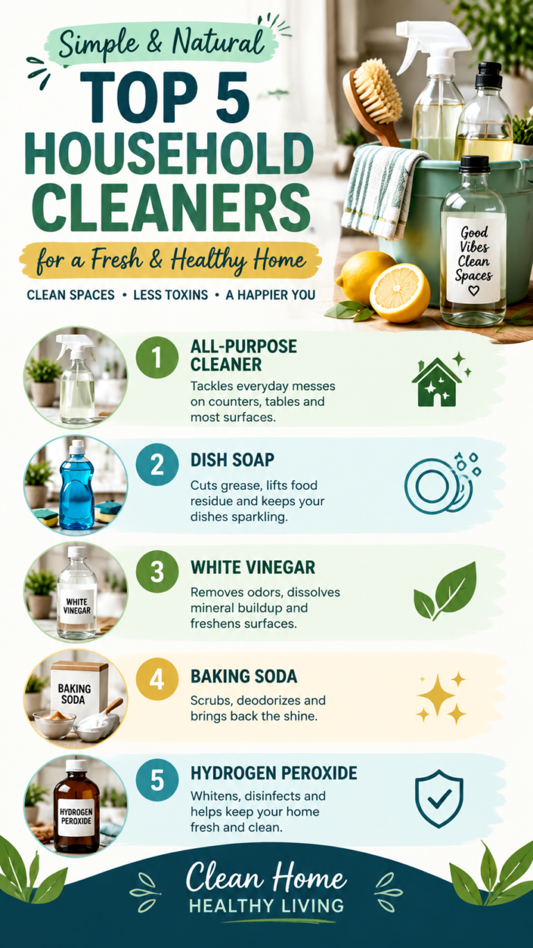 Top 5 Household Cleaners for a Clean, Fresh, and Healthy Home